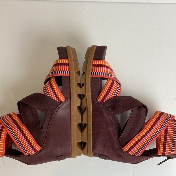 SOREL Joanie II Strap Stripes Sandal 6.5 Platform Beach Maximalist Resortwear - Picture 14 of 16